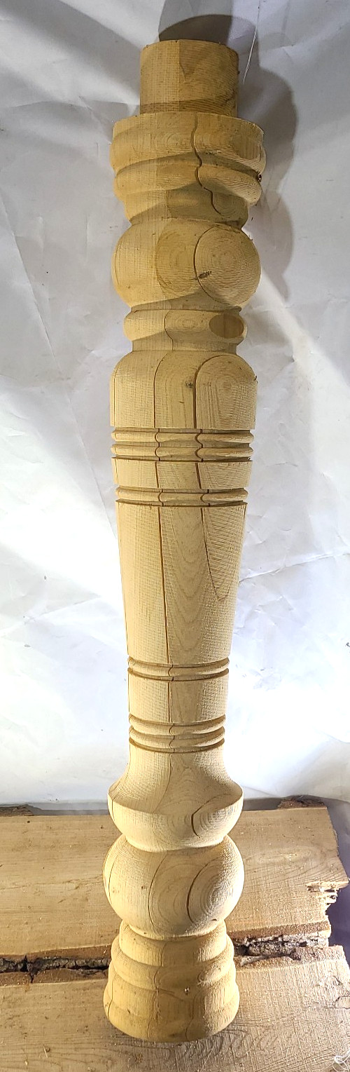 Maple? Turned Wood Spindle Baluster 32 x 5 inches