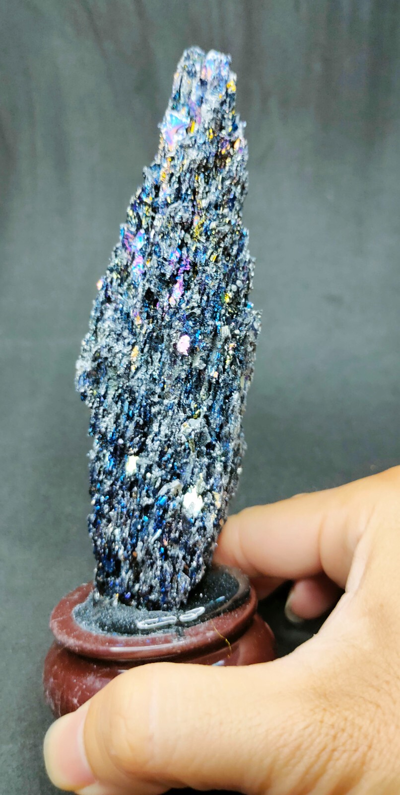 Crystal Natural Stone Mineral Leklai Rainbow 7 Color Thai Amulet Holy Decorate