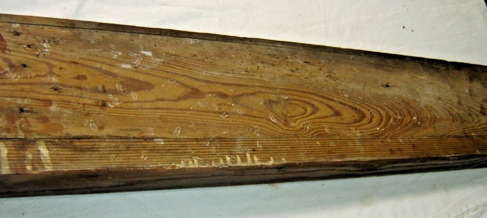 Antique Salvage Pine Header with Door Bell It was attached to the header #1604