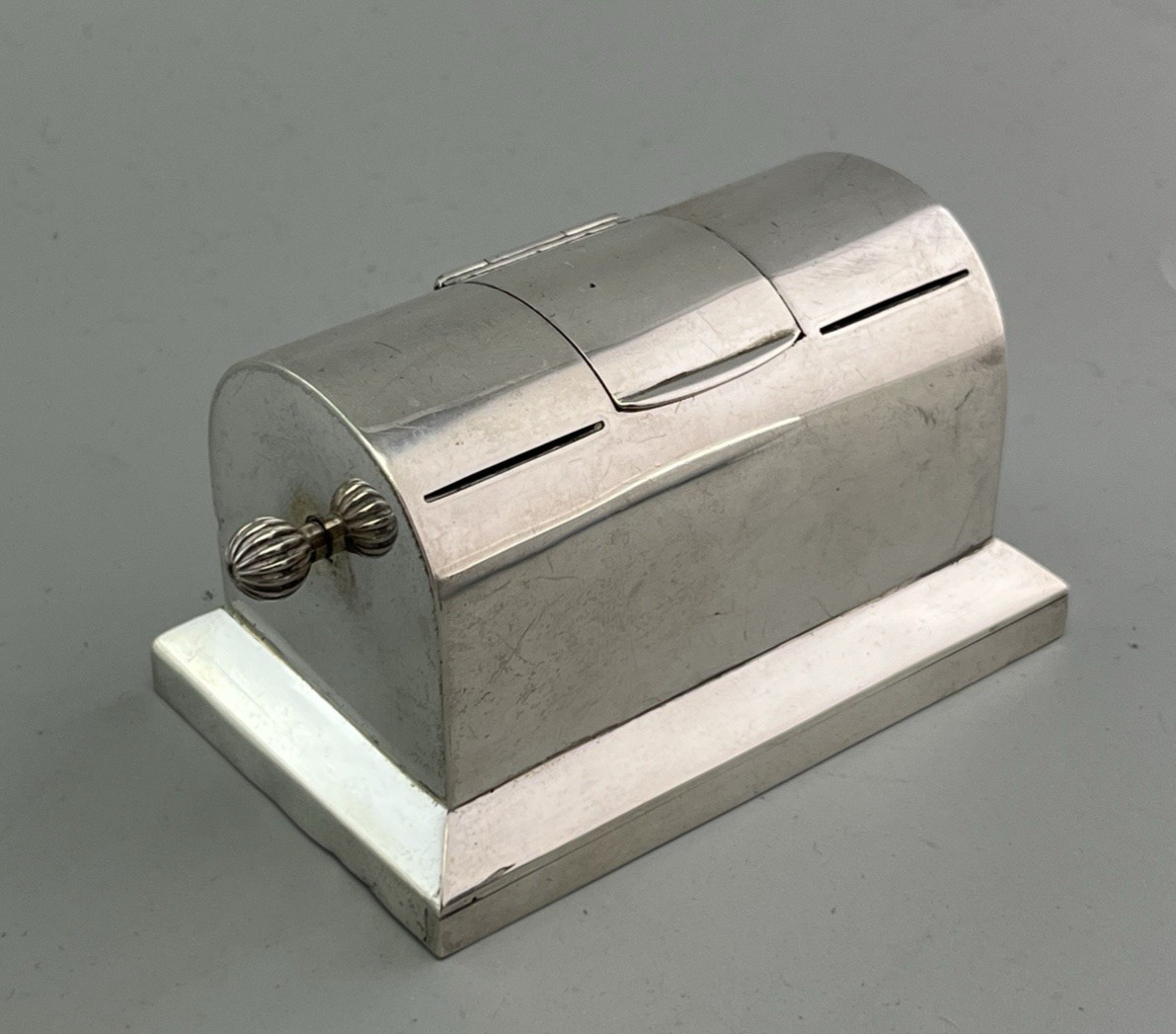 Asprey Silver Double Stamp Roll Dispenser & Wetter London 1902 BALZX
