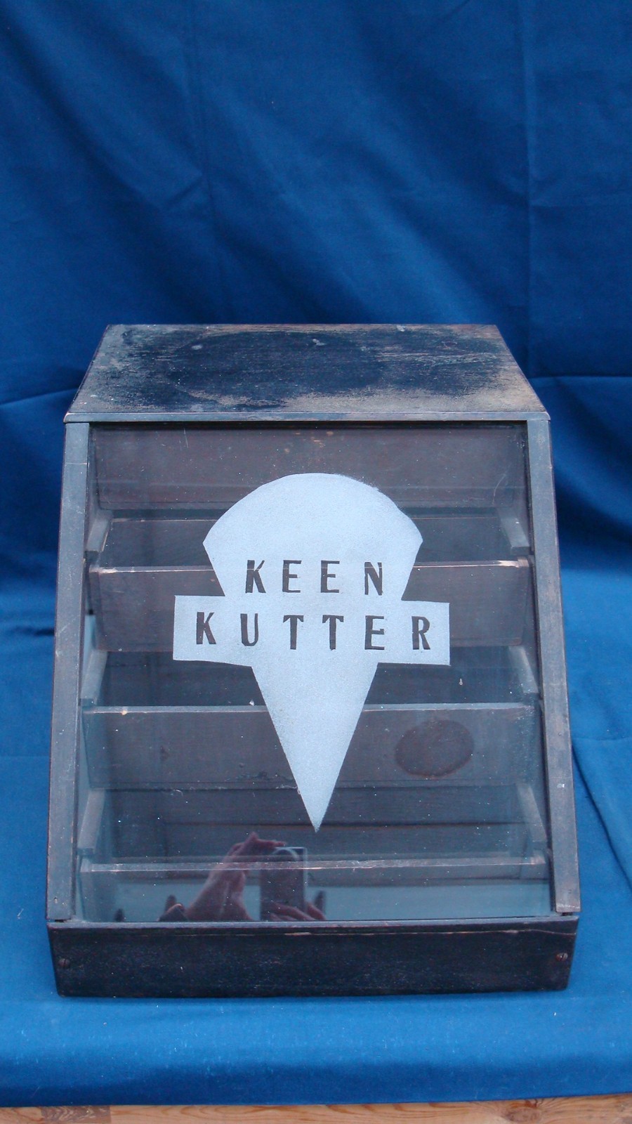 Vintage Keen Kutter Wood 4 Drawer Knife Display Case Cabinet Box Showcase