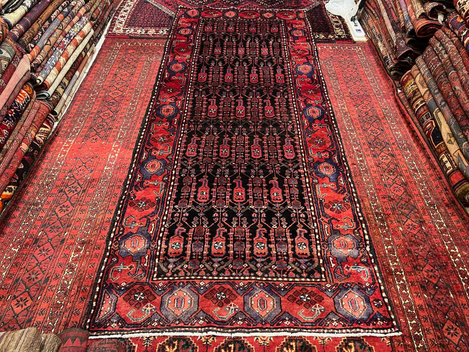 COLLECTORS’ ITEM Vintage Stunning Natural Vegi Dye Boteh Maresali Runner