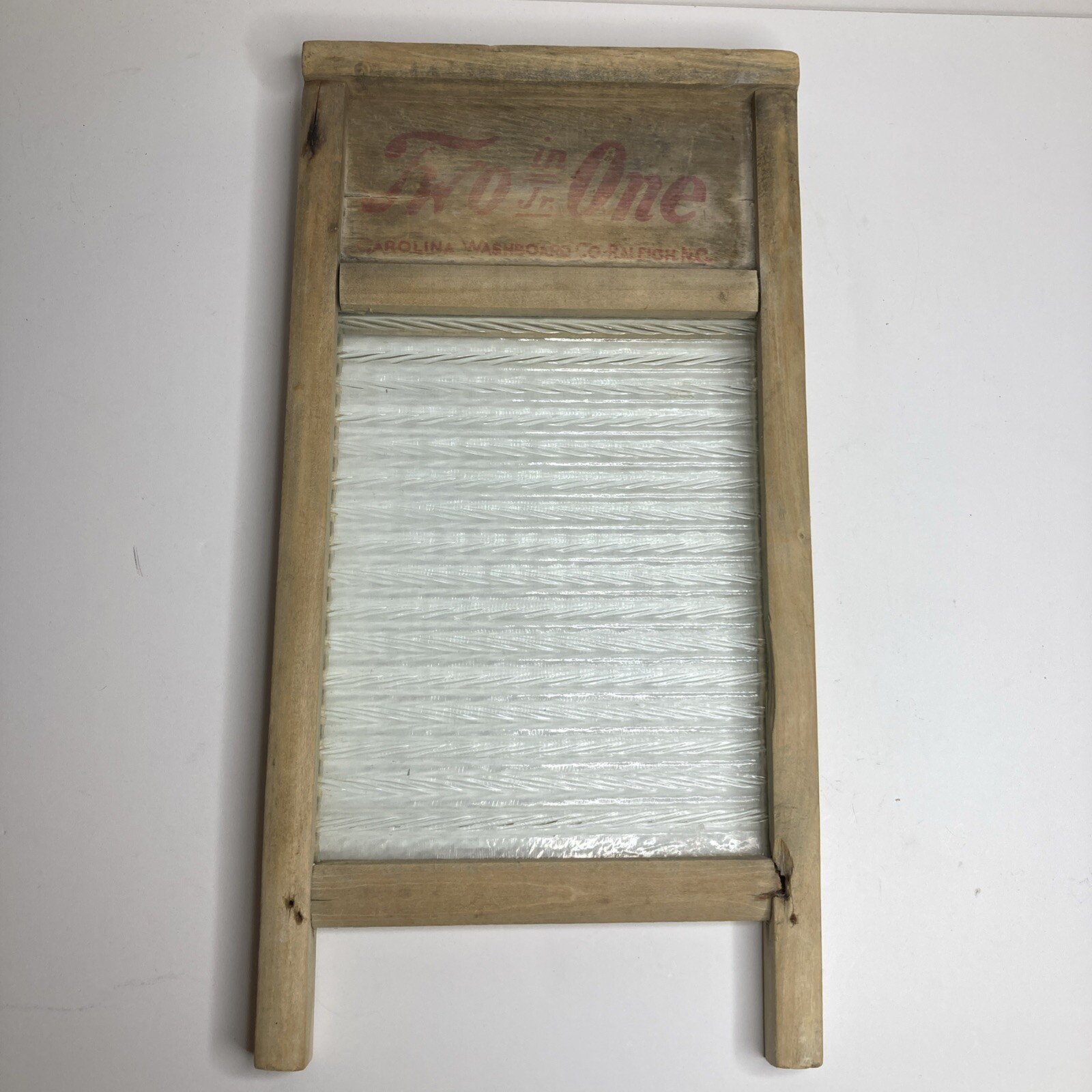 Antique TWO IN ONE JR Carolina Washboard Co Raleigh NC Washboard