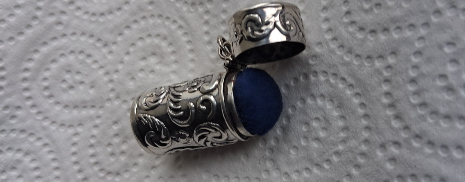 Solid Silver Chatelaine Pincushion Hallmarked.