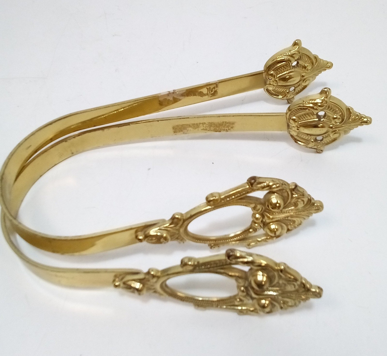 Curtain Holdback Antique Victorian Style Lacquered Brass Gold Toned