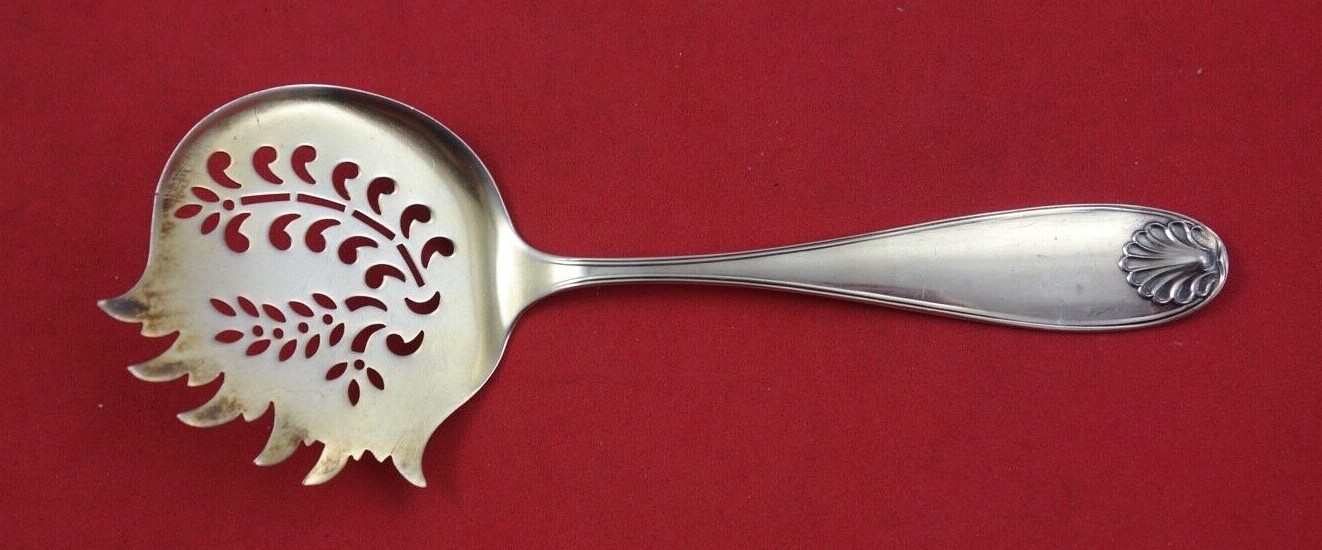 Roger Williams Sterling Silver Cucumber Server pierced 6 teeth 5 3/4″