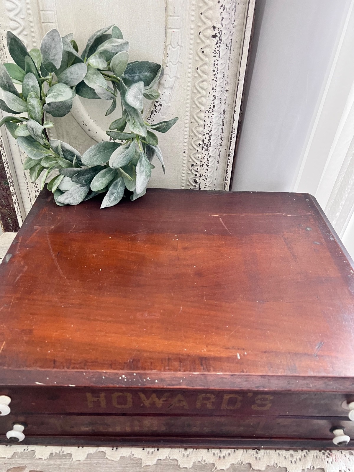 Antique Howard Two Drawer Cabinet
