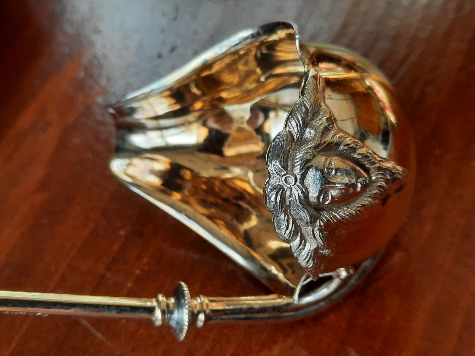 Sterling Silver George Sharp Ball End Medusa Spouted Ladle, Mono M