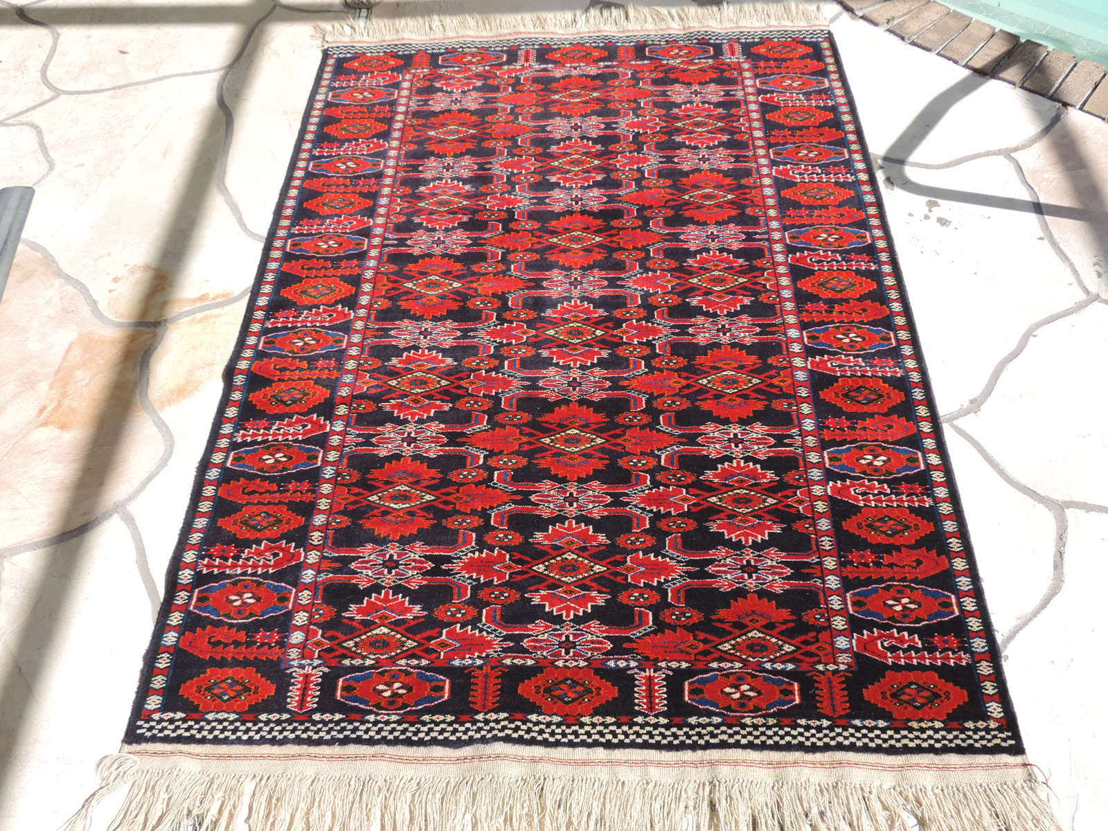 4x6ft. Handmade Turkoman Wool Rug