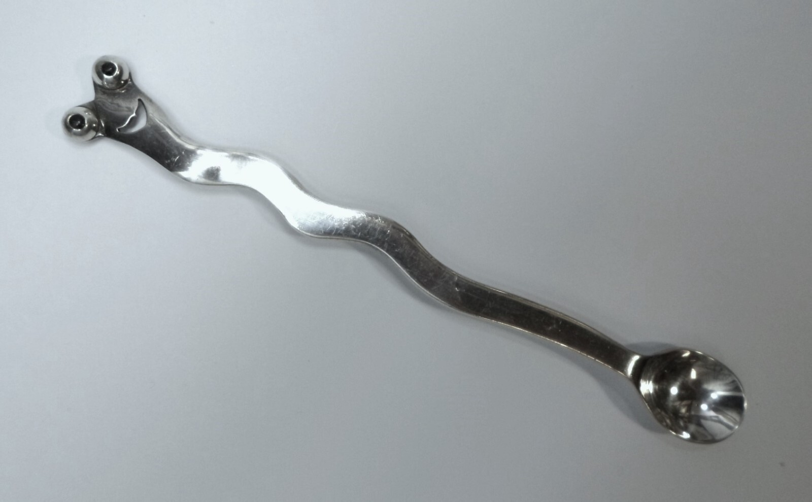 Vintage EMILIA CASTILLO CURLY WORM / SNAKE SPOON 925 Sterling Silver Rare 6.75″