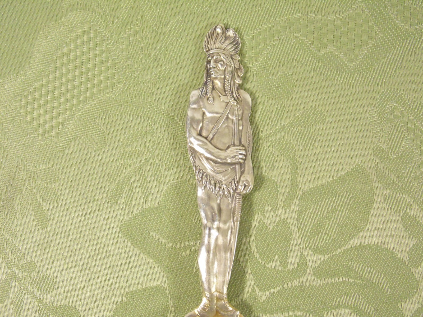 FIGURAL NATIVE AMERICAN ~ STERLING “GRAND CANYON” SOUVENIR SPOON by MECHANICS