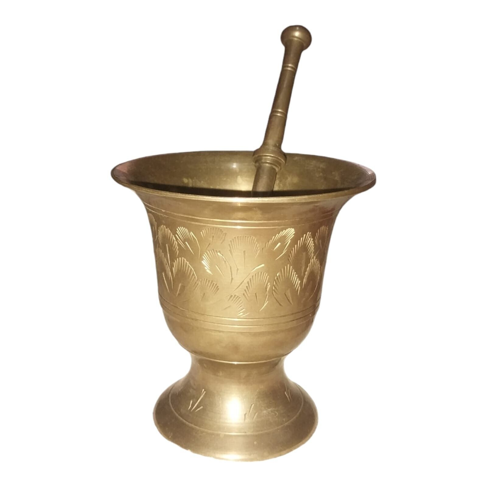 Vintage Unique Brass Mortar and Pestle Stylish and Functional Home Decor Handmad