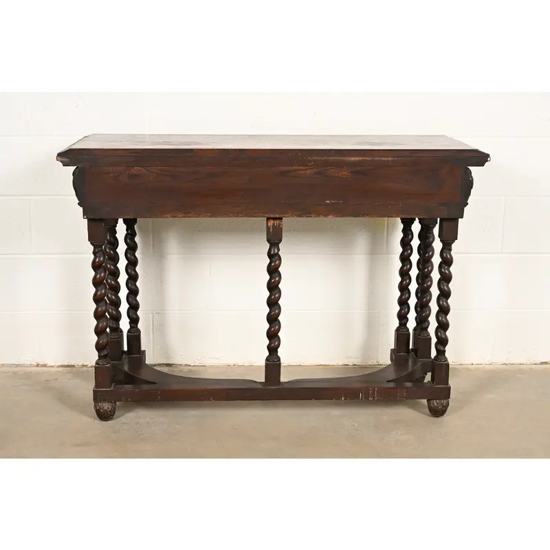 R. J. Horner Renaissance Revival Carved Oak Console Table, Circa 1890s