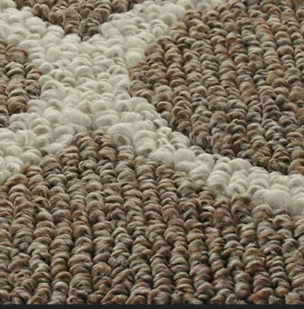Maples Rugs Rebecca Carpet Cafe Brown and white 0.3m2.4m x 0.6m10 New