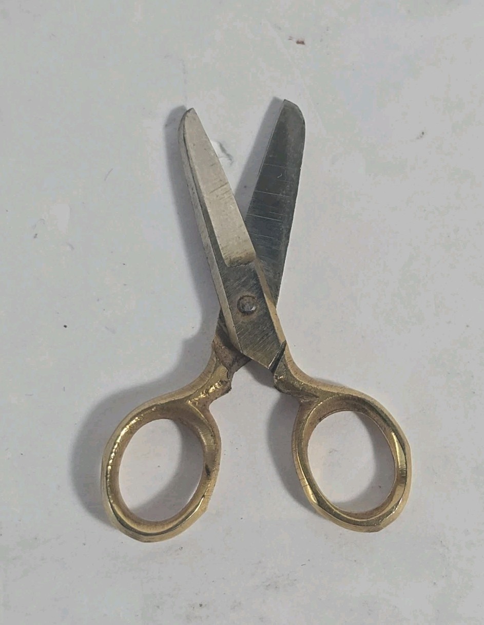 Antique Miniature Sewing Scissors real work sharp charm 1.5 doll original 19thc