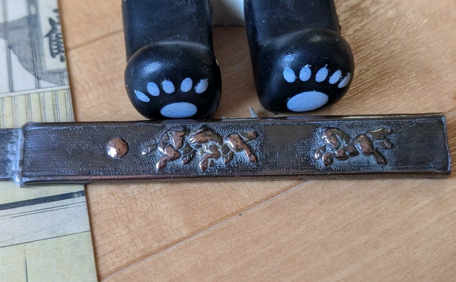 【A galloping horse】 Kozuka handle with Kogatana Blade Set! JAPAN‼ Art Edo