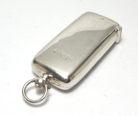 EDWARDIAN STERLING SILVER COMBINATION SOVERIGN CASE & VESTA CASE, SHEFFIELD 1909