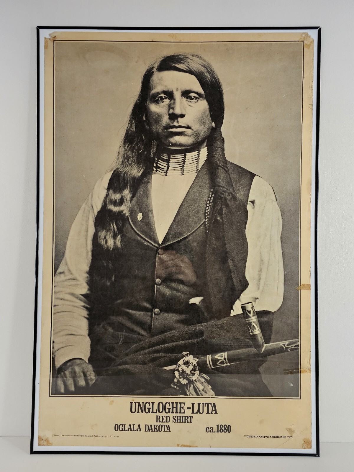 Rare Vintage Antique United Native Americans Poster 35×23 Oglala Dakota