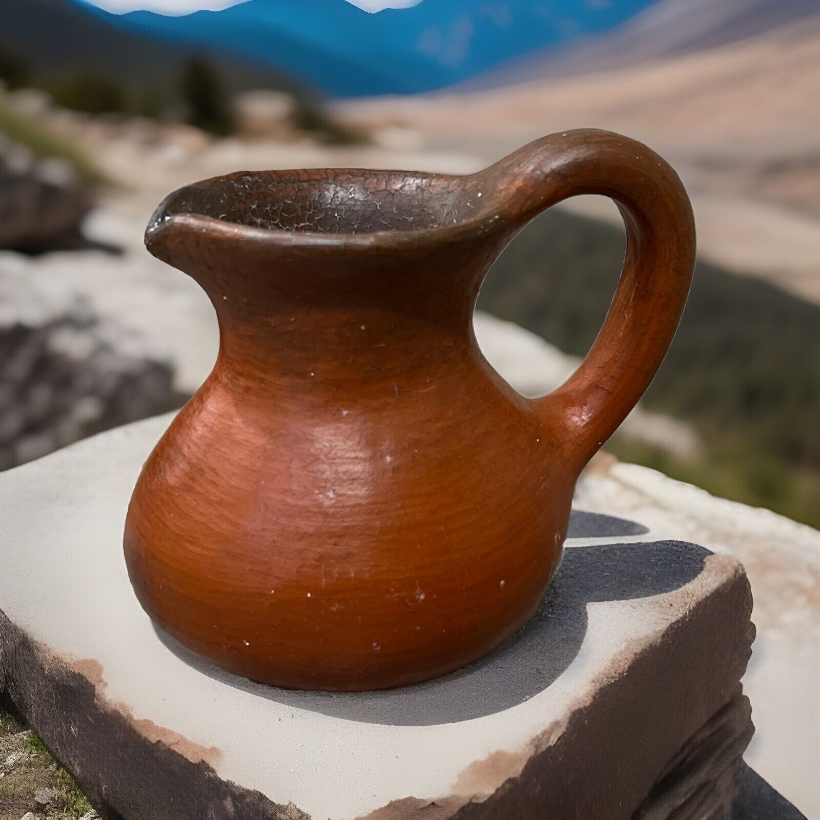Southwestern Red Clay Pottery Pitcher Southwest Ethnographic Antique