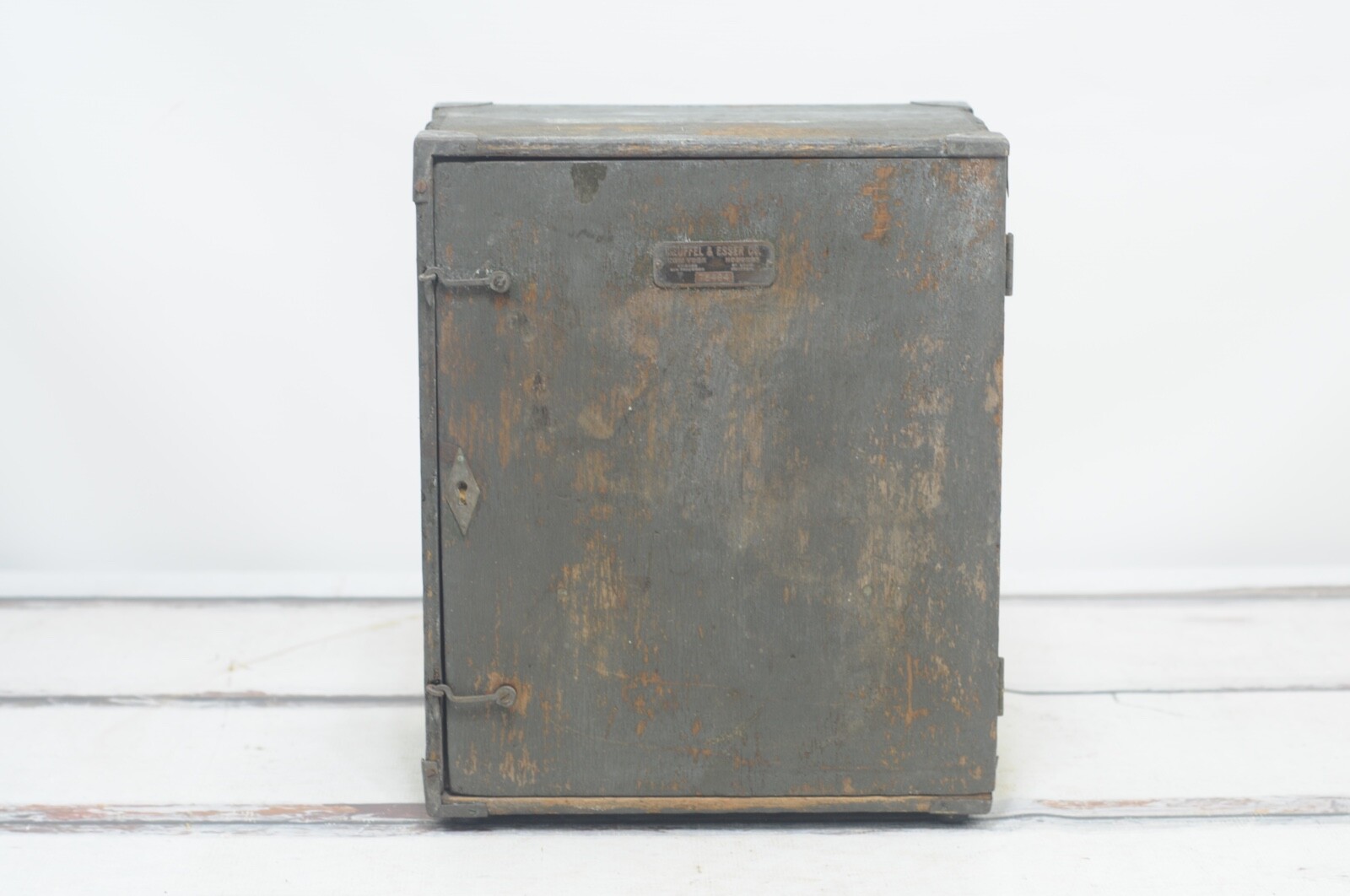 Vintage . Wood Trunk Box Tool Chest Keuffel & Esser Co Surveyor Scope Wood Case