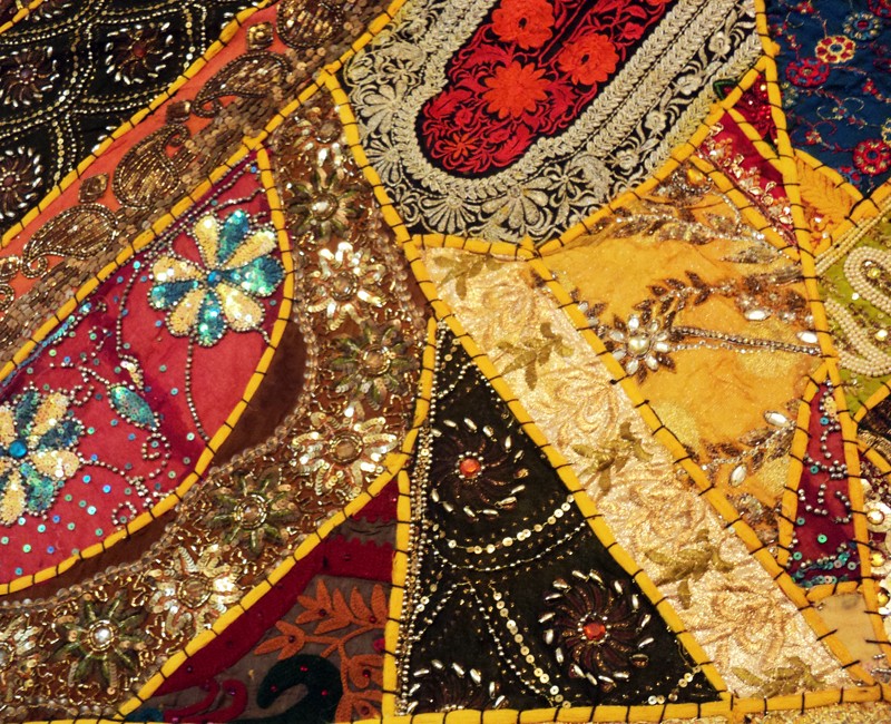 60″ Tapestry Wall Hanging Patchwork Embroidered Festive Season Gift Decor Throw