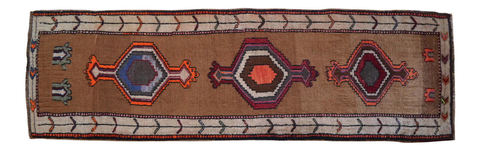 3×10 Rug Turkish Runner Hand Knotted Tribal Runner Rug Actual: 36×118 inches