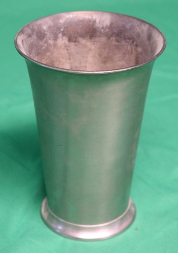 Used Department 56 Silver Plated 5-5/8” Tall Vase – Cup – Tumbler