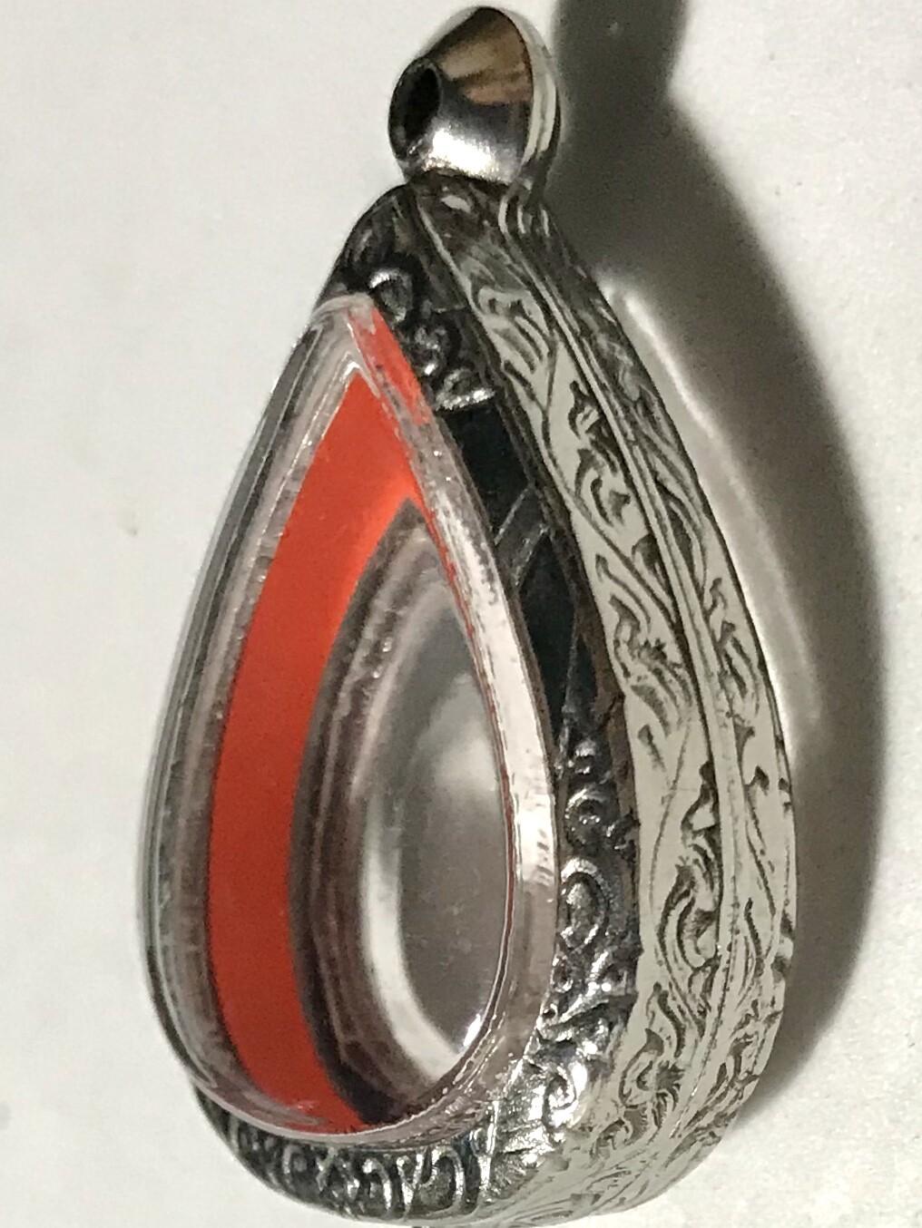 STAINLESS STEEL CASE/CASING AMULET PHRA LP THAI BUDDHA PENDANT C231 h3.2 w2.6 cm