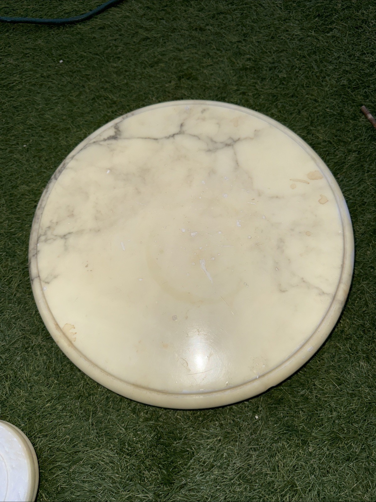 Alabaster Stone Side Table Made In Italy For Restoration. Chipped. Pickup Only