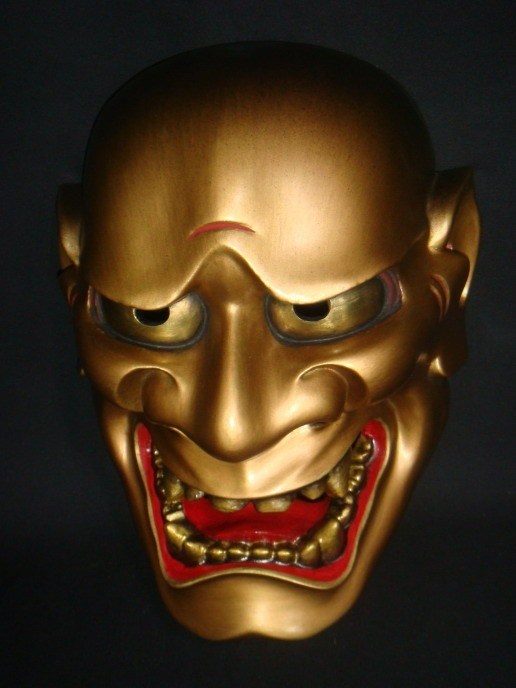 For ketsir0 狐蛇 ” Kitsune Ja ” Japanese Antique Handmade Hannya Noh Mask