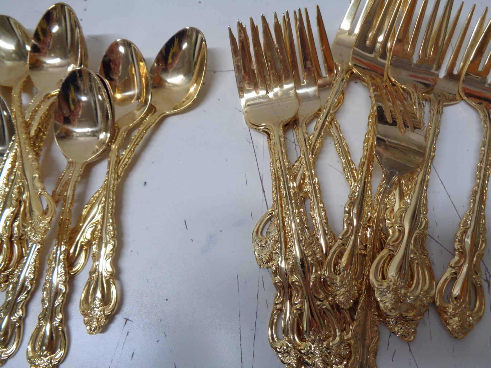 International Deepsilver Gold Electroplate Countess Silverware 53 Pieces