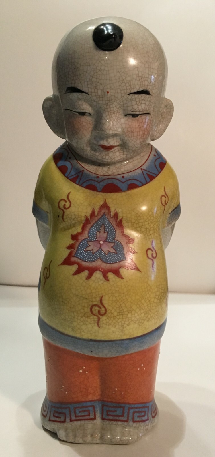 12 1/2 inch Vintage Asian Chinese Statue Figurine -Glazed –