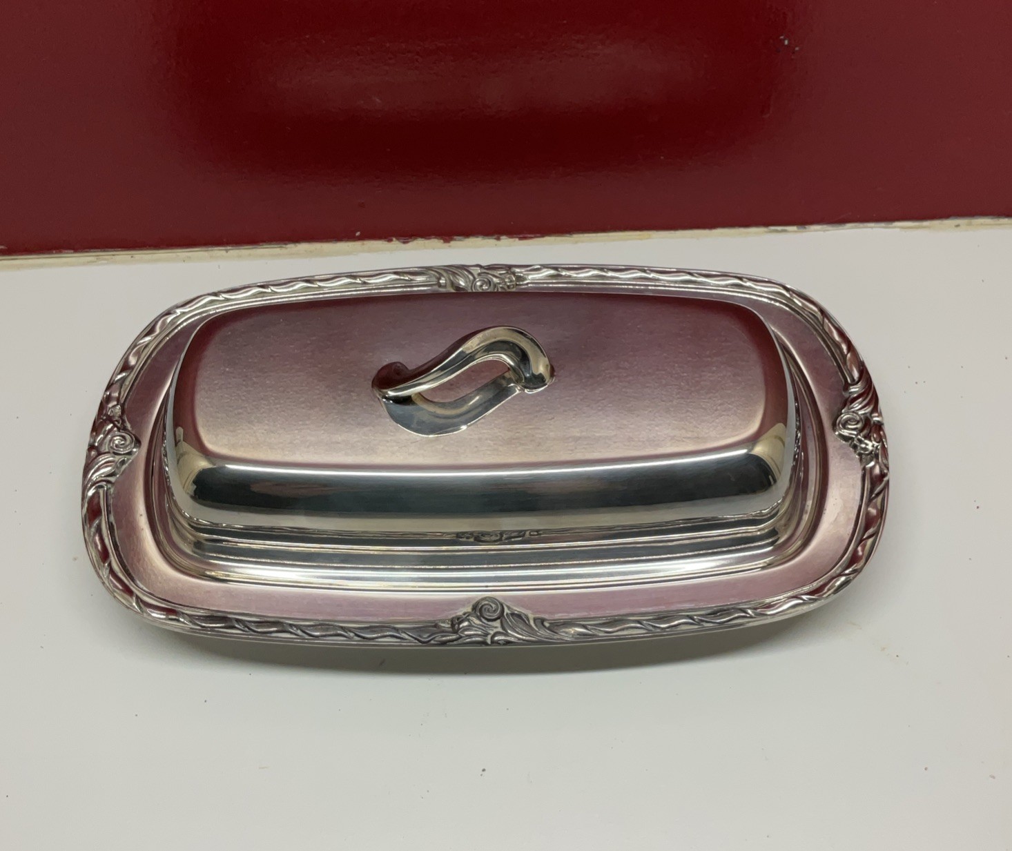 VTG HI-Light Oneida Community Silver Plated Lidded Butter Dish With Glass Insert