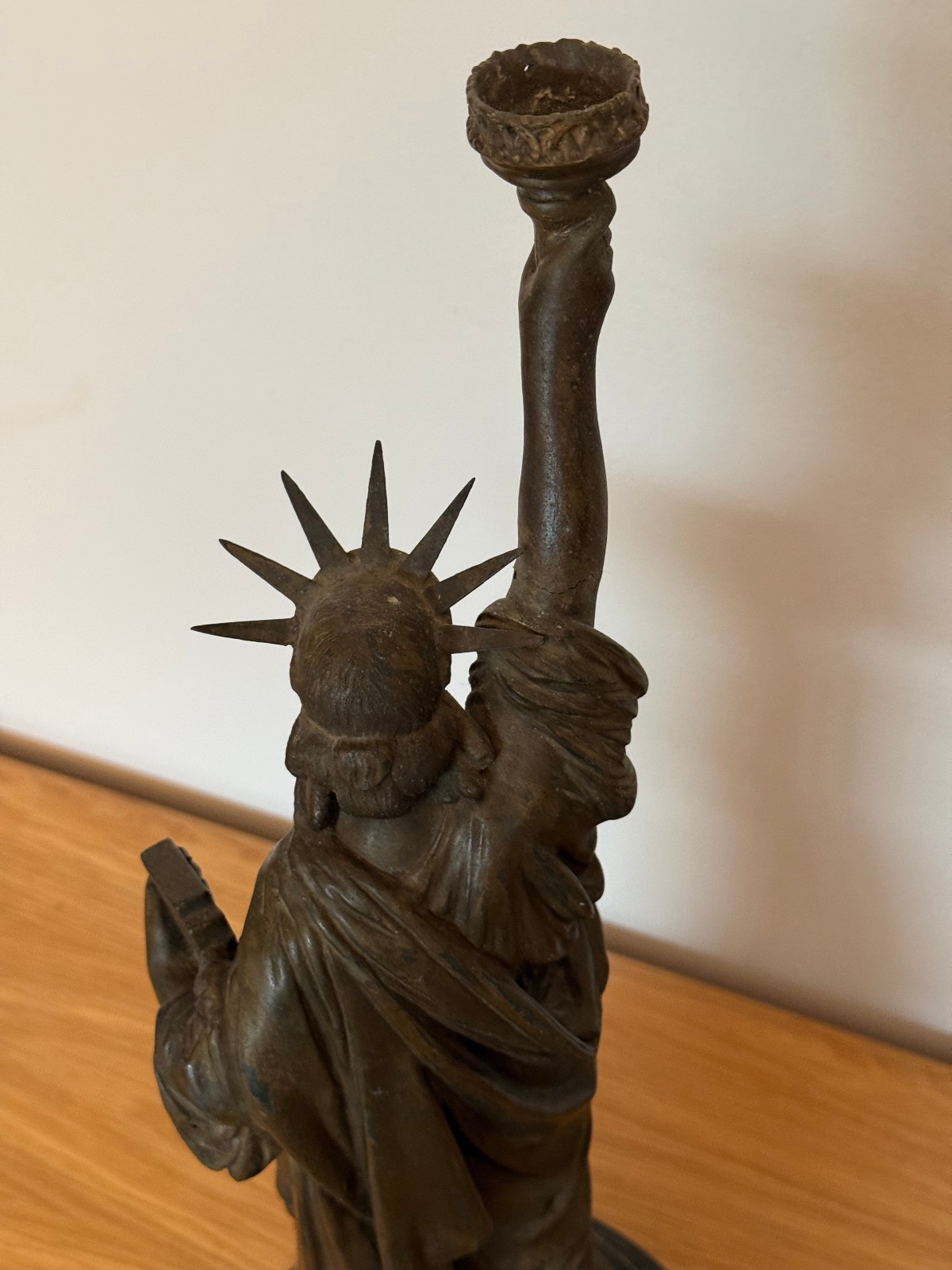 1875 zinc Avoiron Bartholdi Statue of Liberty souvenir building #D97 +New Pics