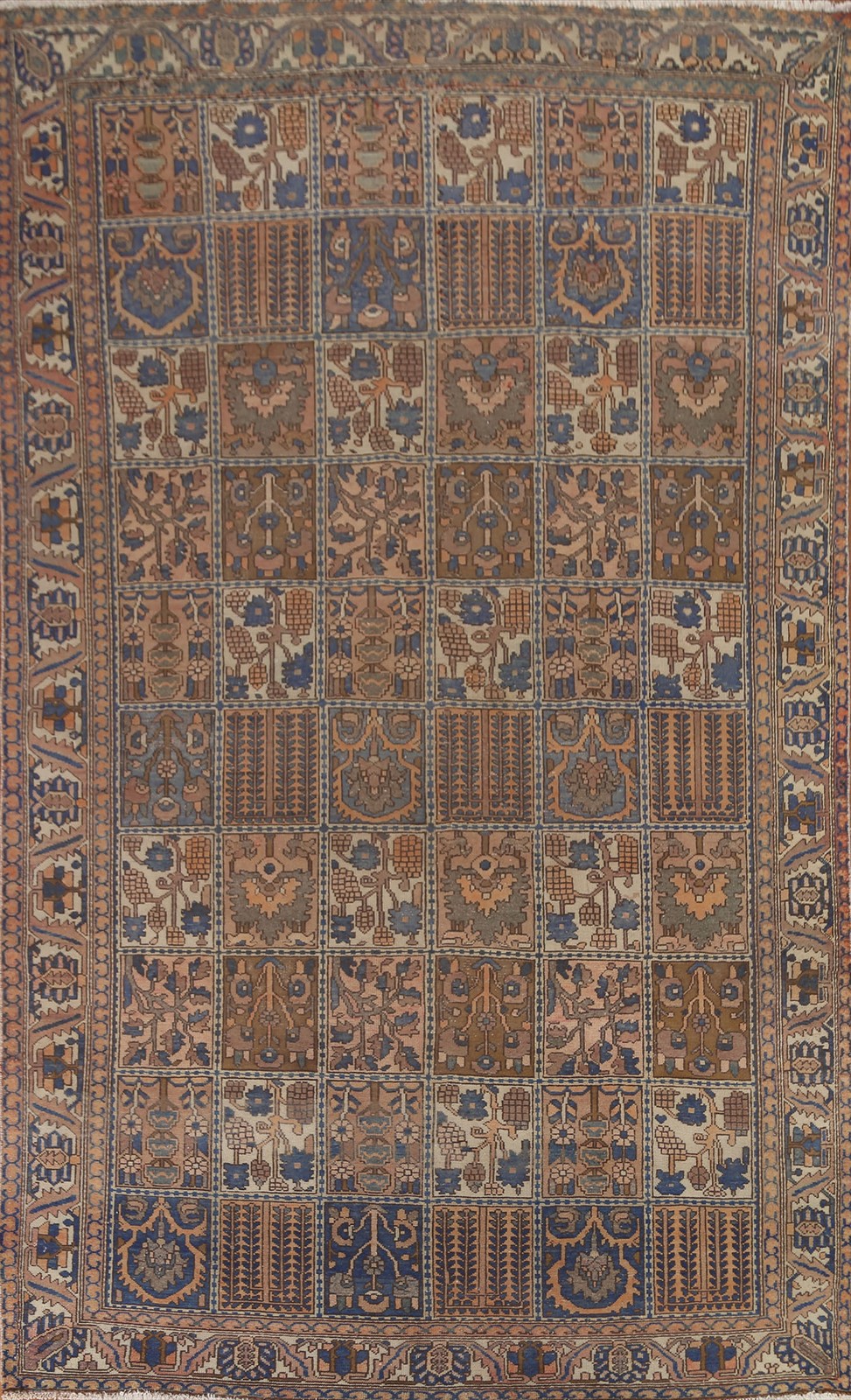 Garden Design Traditional Area Rug 7×10 Hand-knotted Wool Vintage Classic Carpet