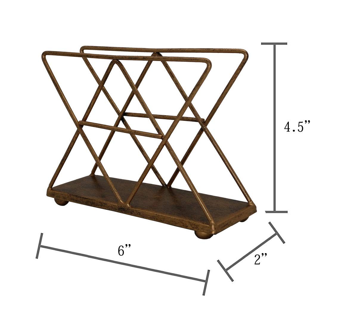 OwlGift Copper Modern Geometric Triangle Metal Wire Upright One Size,