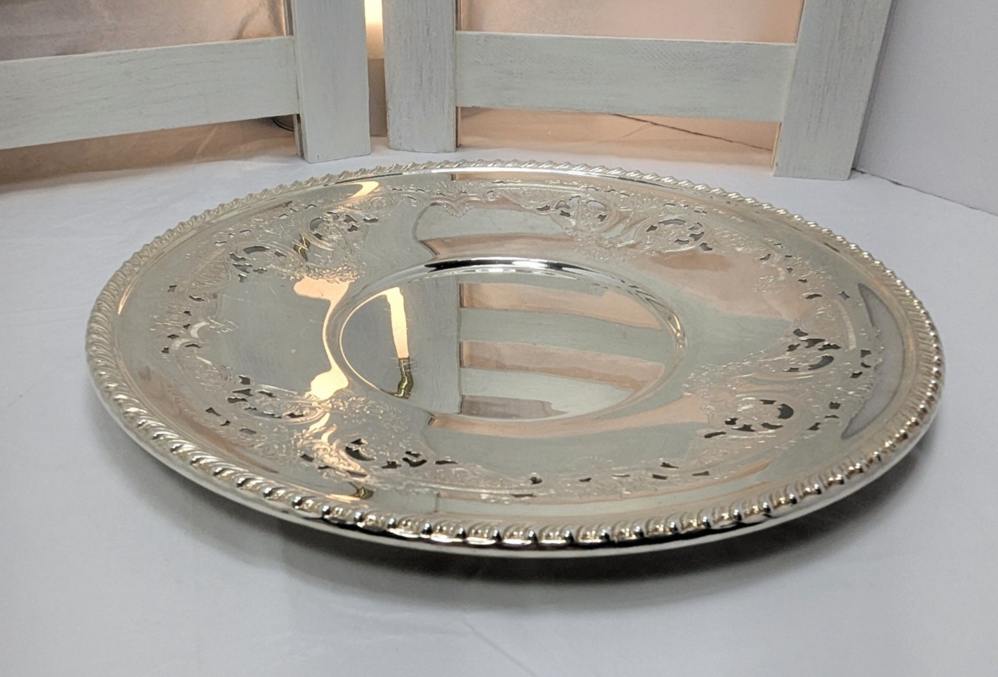 Wallace Melford Silver Serving Charger Plate C 6539 10″