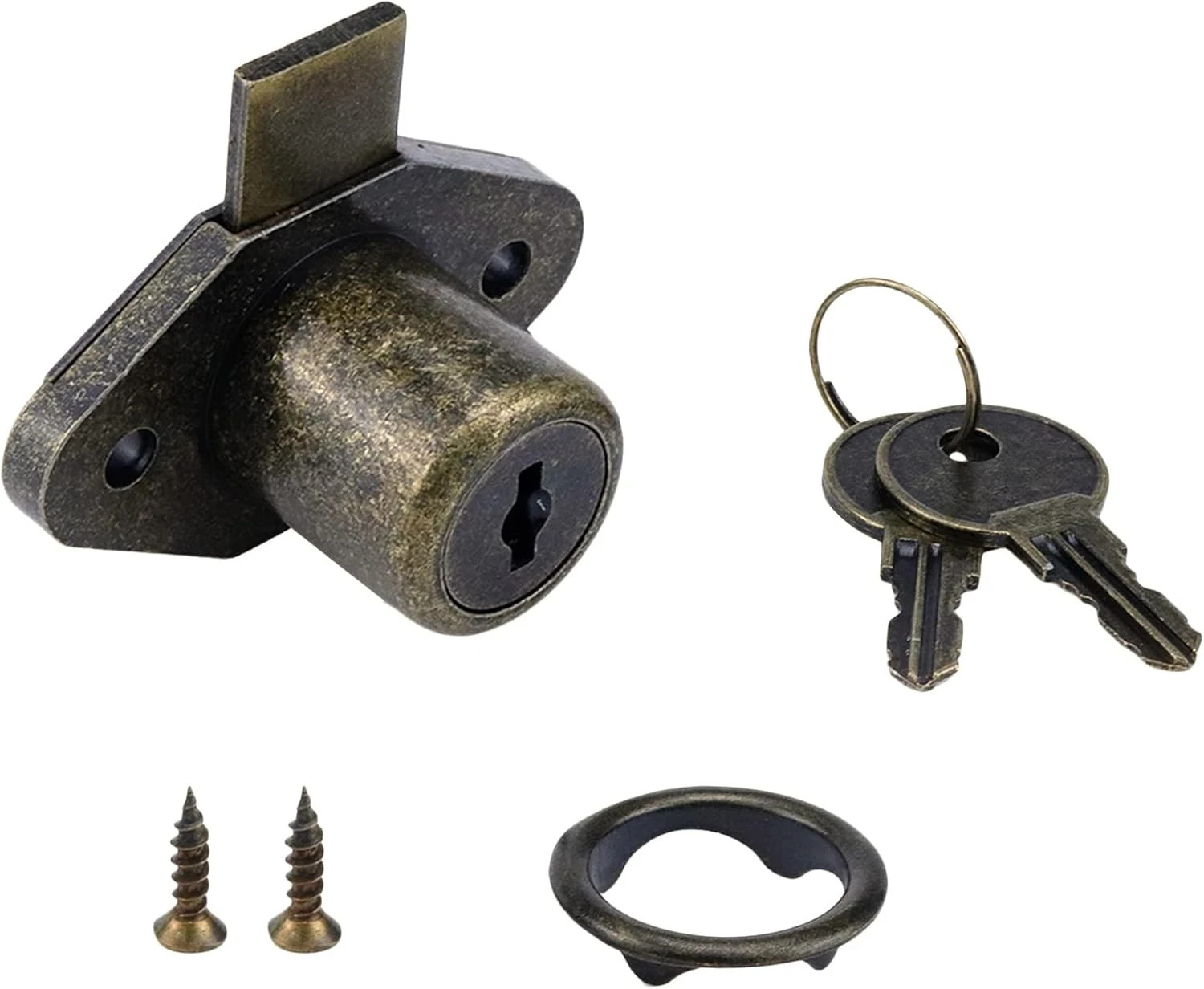 Antique Bronze Drawer Locks with Keys Sturdy File Cabinet Lock Replacement for D