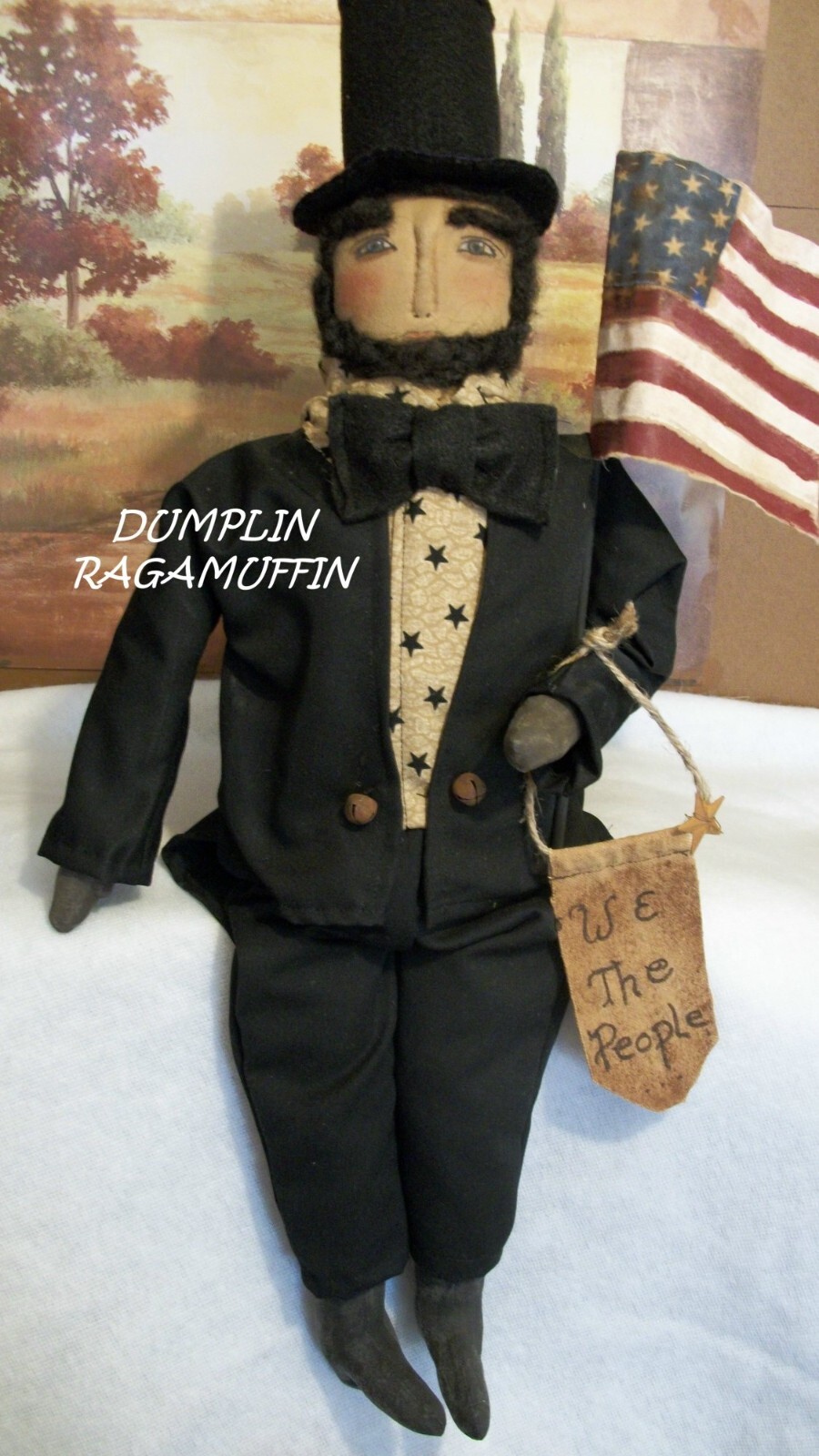 Americana, SEWING PATTERN, NO DOLL, primitive doll, Abe Lincoln, 230
