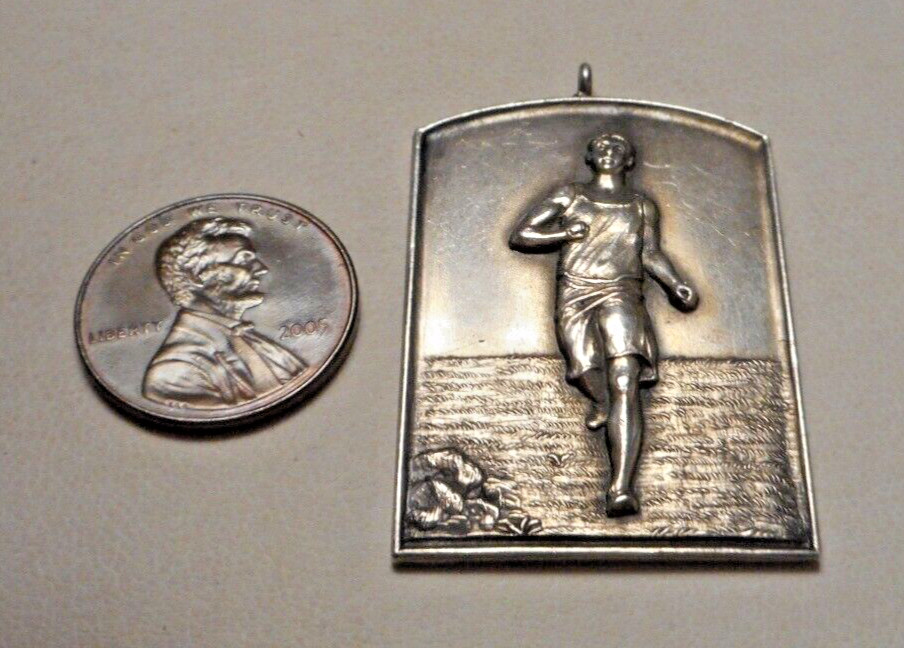 Old Art Deco Weyhing Detroit Sterling Old Timers Award Medal 440Yd Hurdles 14.5g