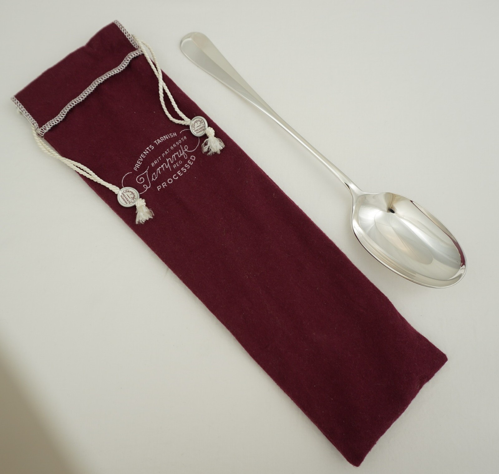 Basting Spoon, Hanoverian With Rat Tail, London 2002 Golden Jubilee, 288mm, 158g