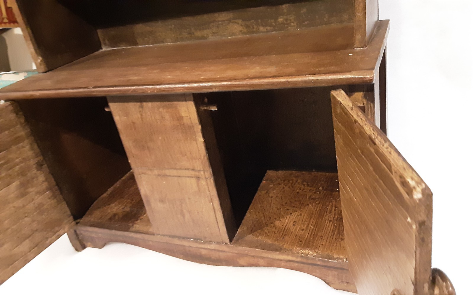 Primitive Rustic Miniature Childs Stepback Cupboard.Good Condition