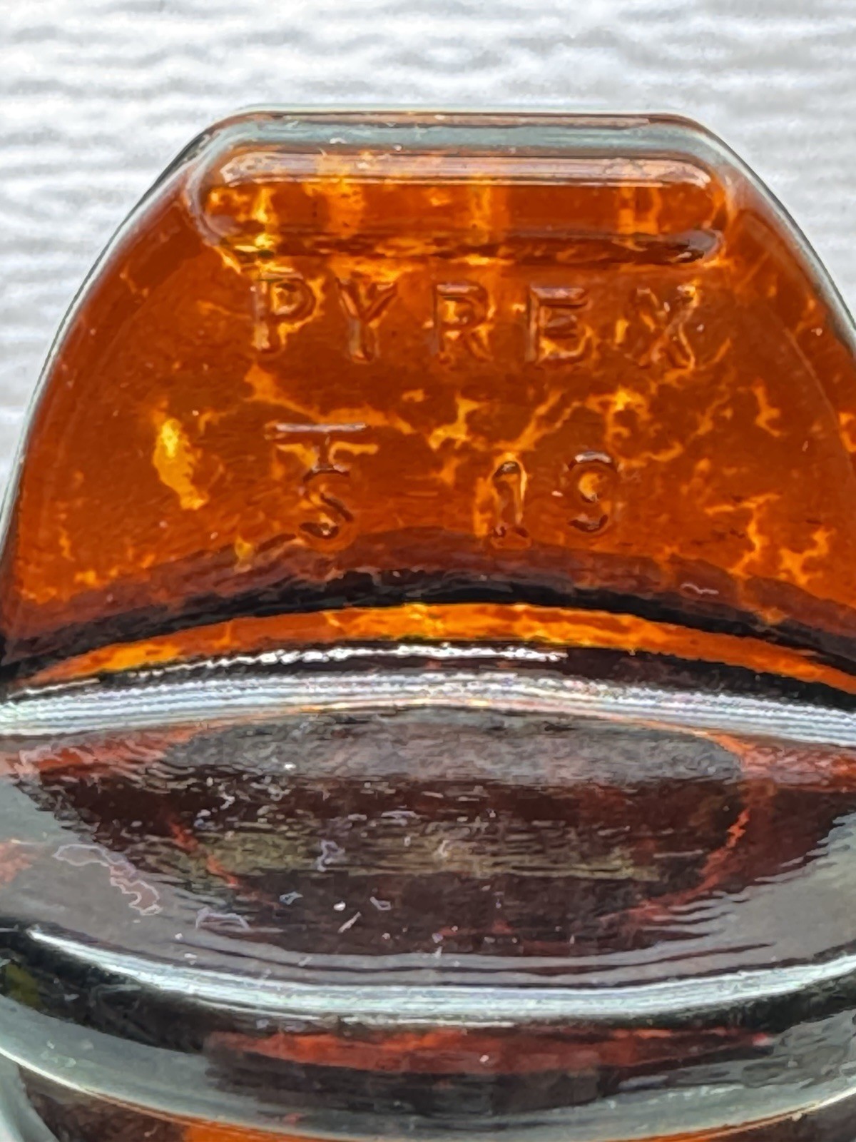 Pyrex Amber Apothecary Bottle 19 Silver Nitrate Stopper 6.5” Vintage Chemistry