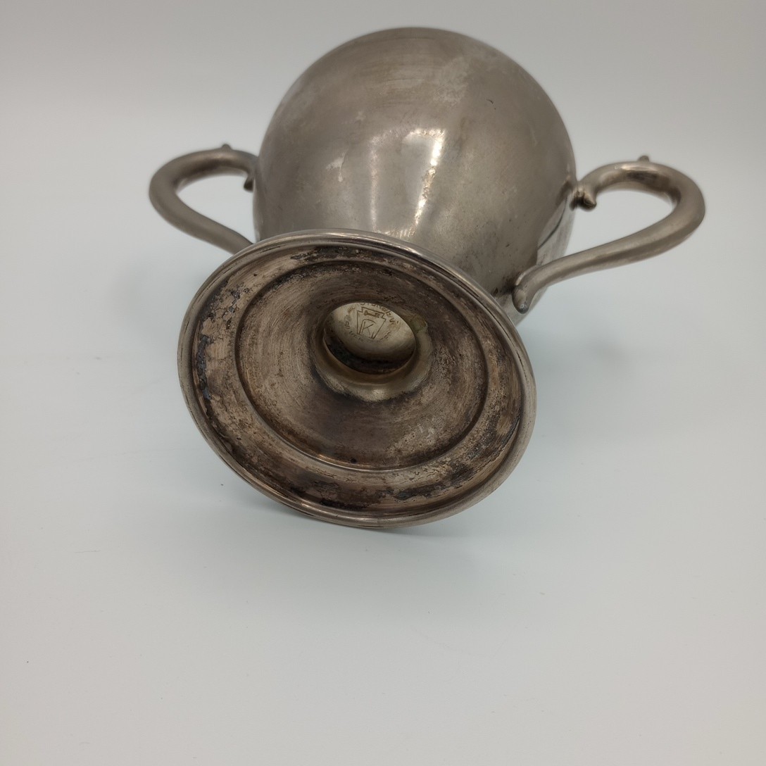 Keystoneware Silverplate Creamer & Sugar Bowl Set Art Deco USA Vintage