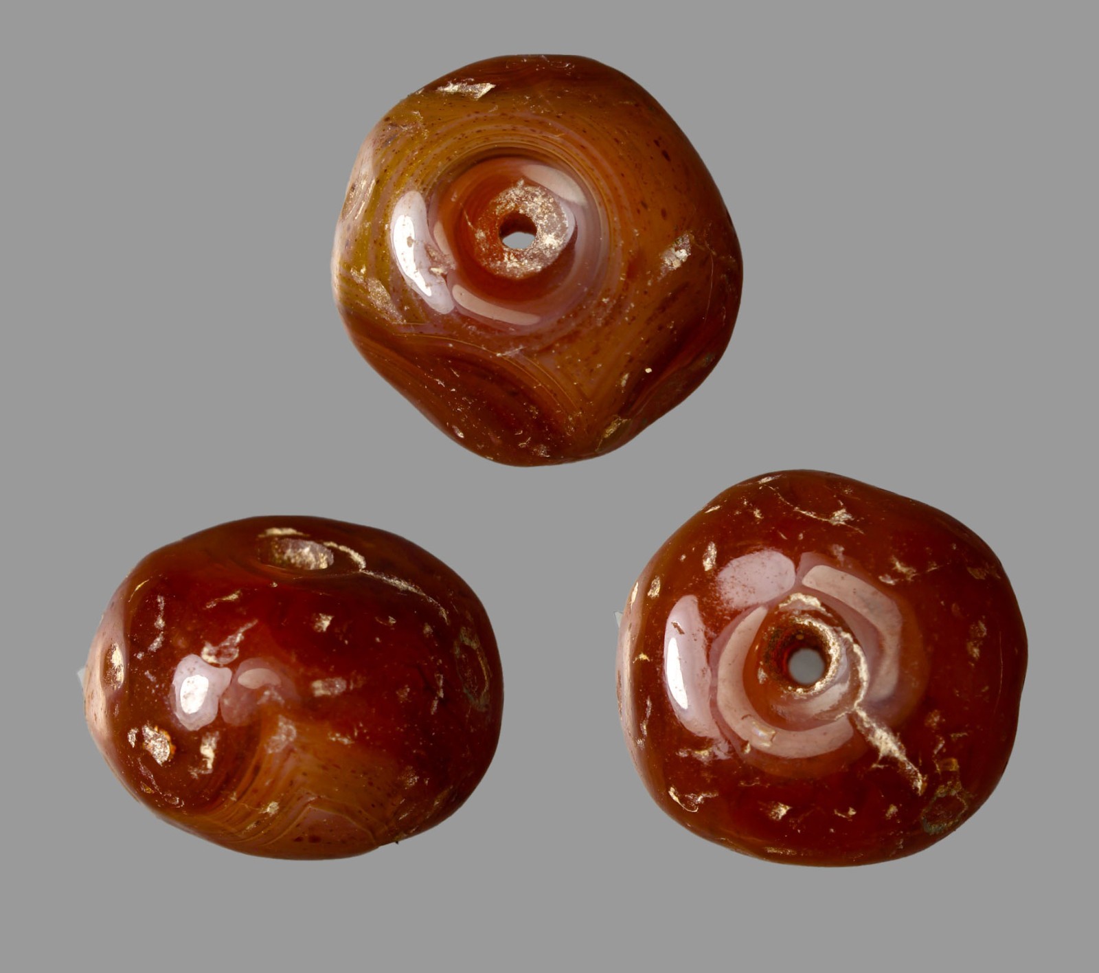 Ancient Near Eastern Banded Agate / Carnelian “Eye” Bead, Circa 1000BC Authentic