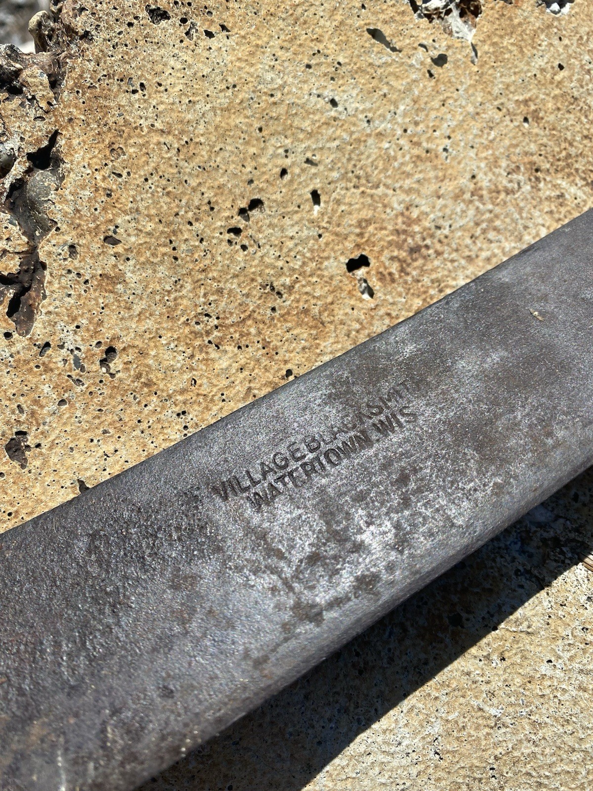 Antique Markeed Village Blacksmith Corn Tobacco Knife Farm Tool 22 1/2” Long