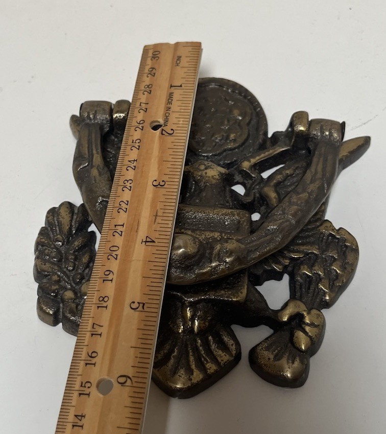 Vintage Brass American Eagle Door Knocker Patriotic.