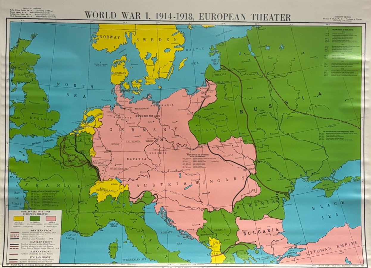Pull Down School Maps 19 Layer U.S History. Vintage, Salvage, Old, Antique.
