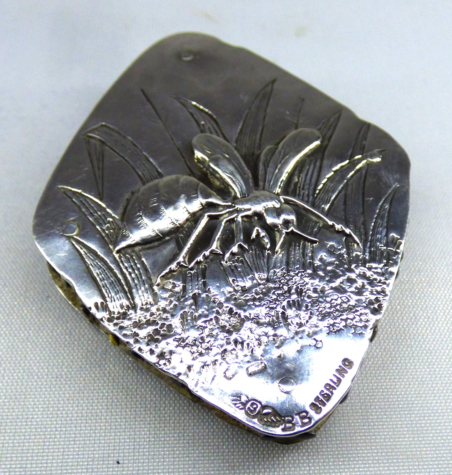 RARE ANTIQUE GEORGE SHIEBLER PIN CUSHION AESTHETIC MOVEMENT HORNET & REEDS