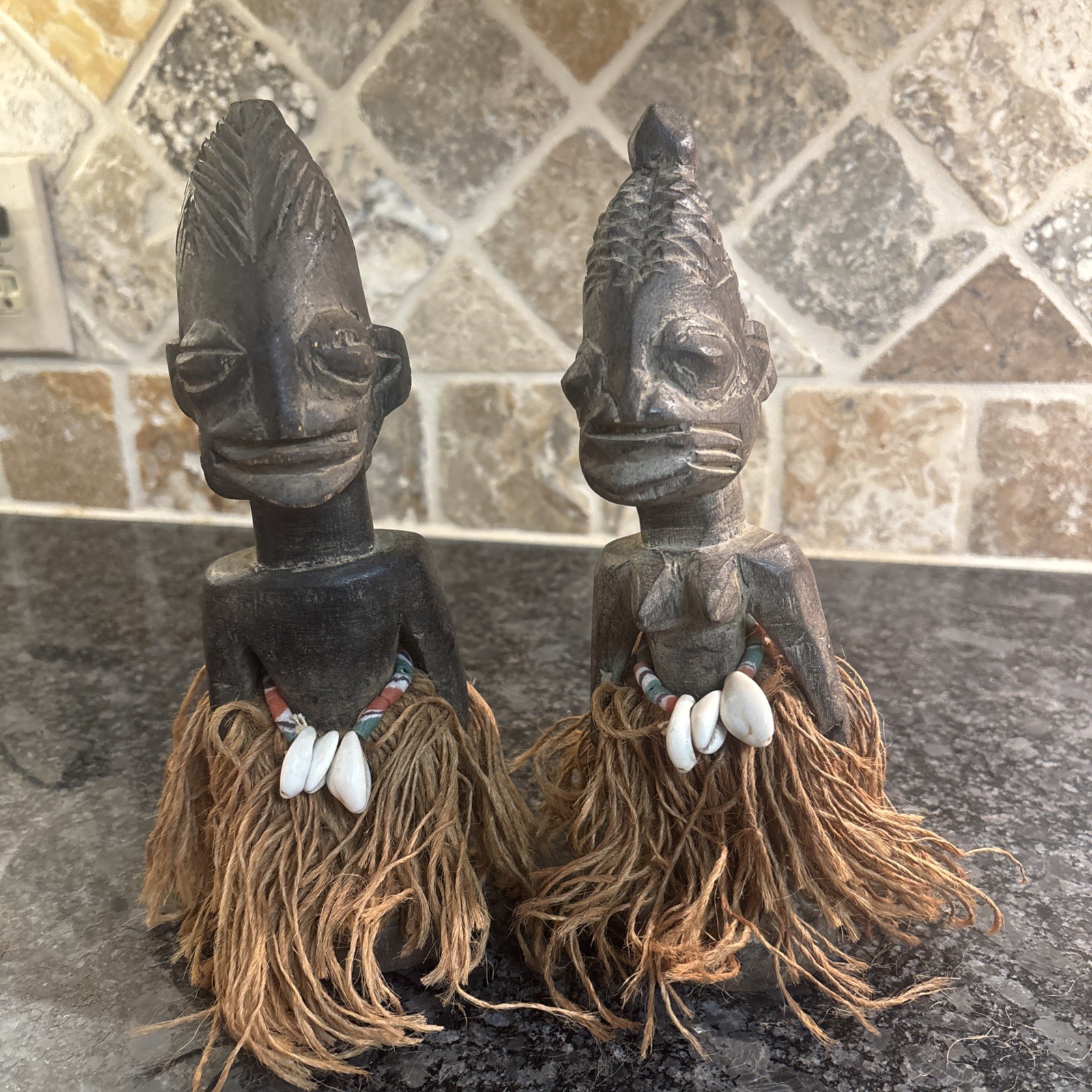 7”x 3” African Traditional Authentic Ibejitwen Figure wood Yoruba Statu Nigeria